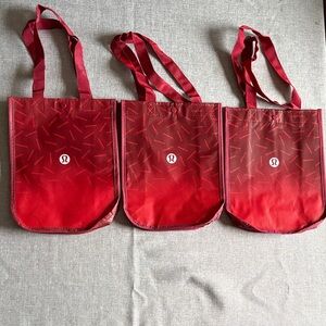 lululemon athletica small Red Tote Bag Set